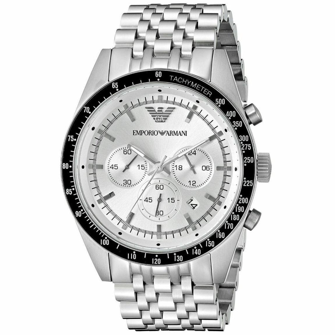 Emporio Armani AR6073 Sportivo Silver Chronograph Men's Watch main product photo