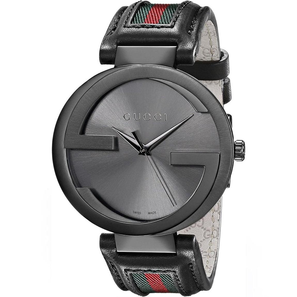 Gucci YA133206 Interlocking 42mm Red and Green Pattern Strap Unisex Watch main product photo