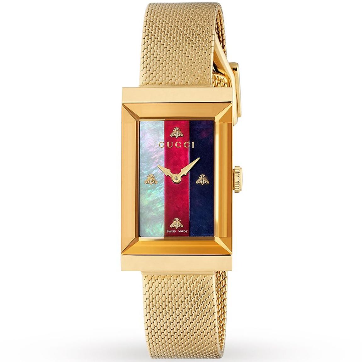 Gucci YA147410 G-Frame 34mm Yellow Gold Ladies Watch main product photo