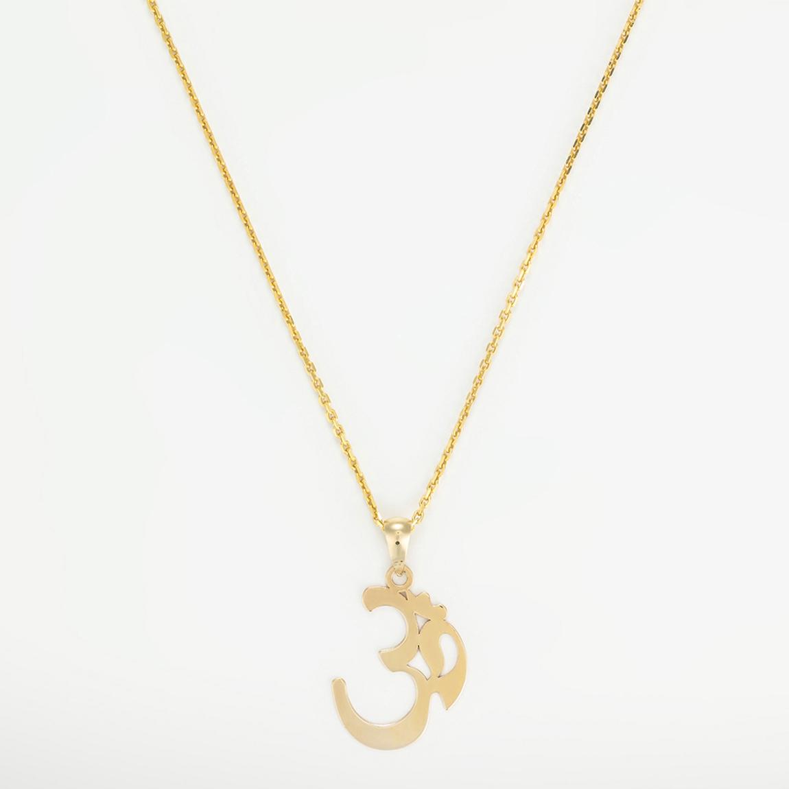 Gold Om Pendant Necklace main product photo