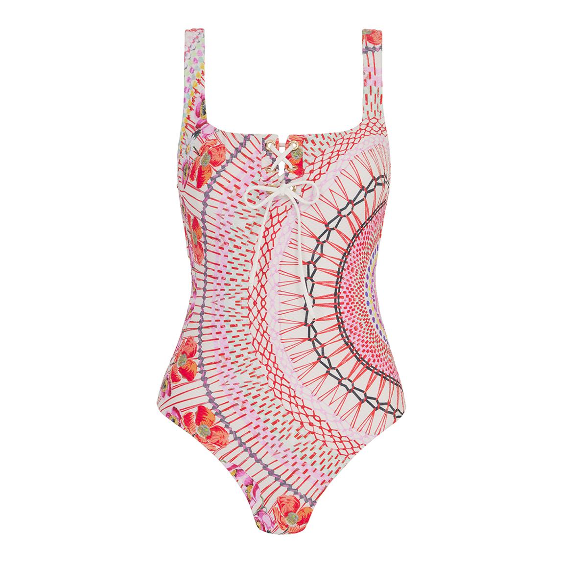 Pomegranate Square Neck One Piece main product photo