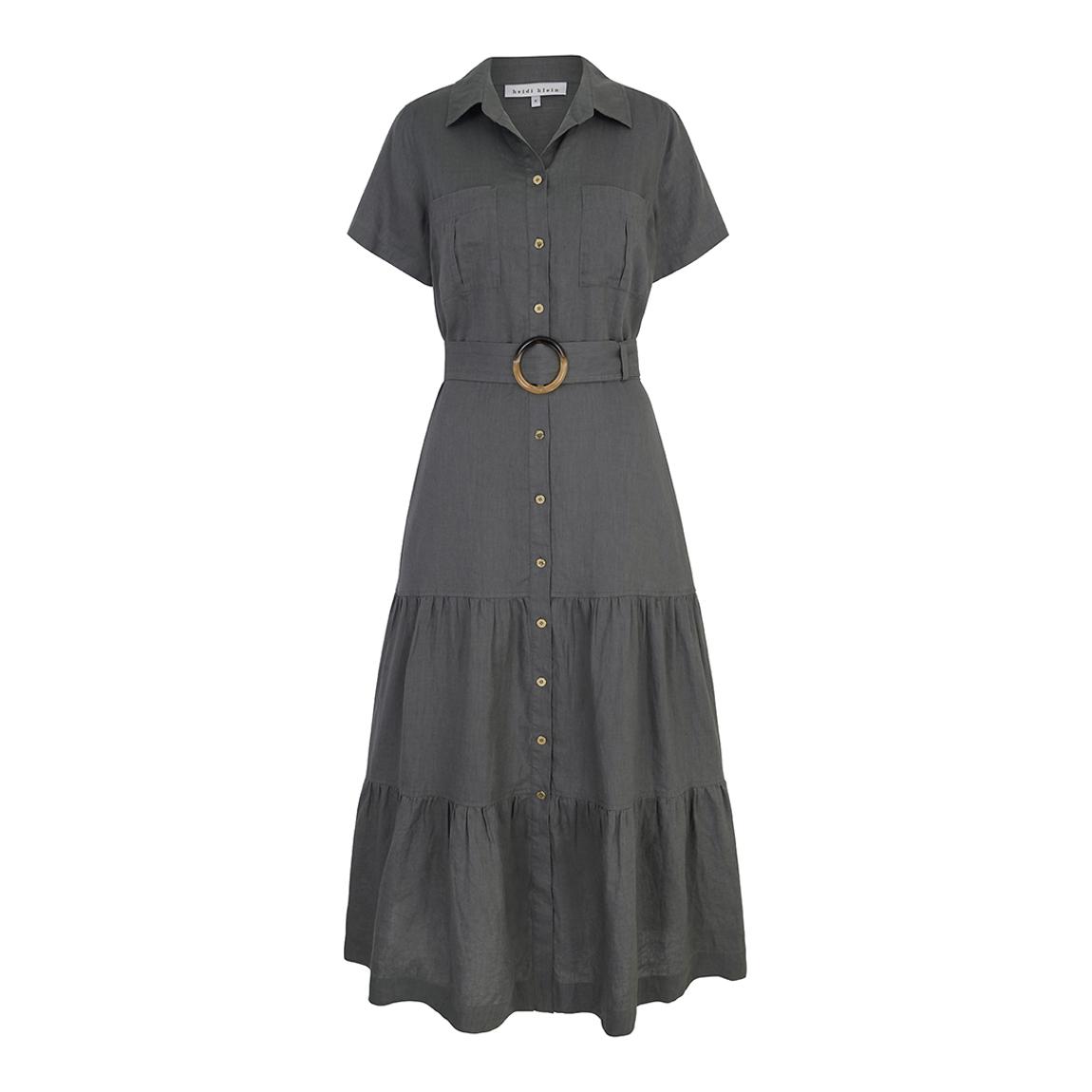 Lake Maggiore Short Sleeve Maxi Shirt Dress main product photo