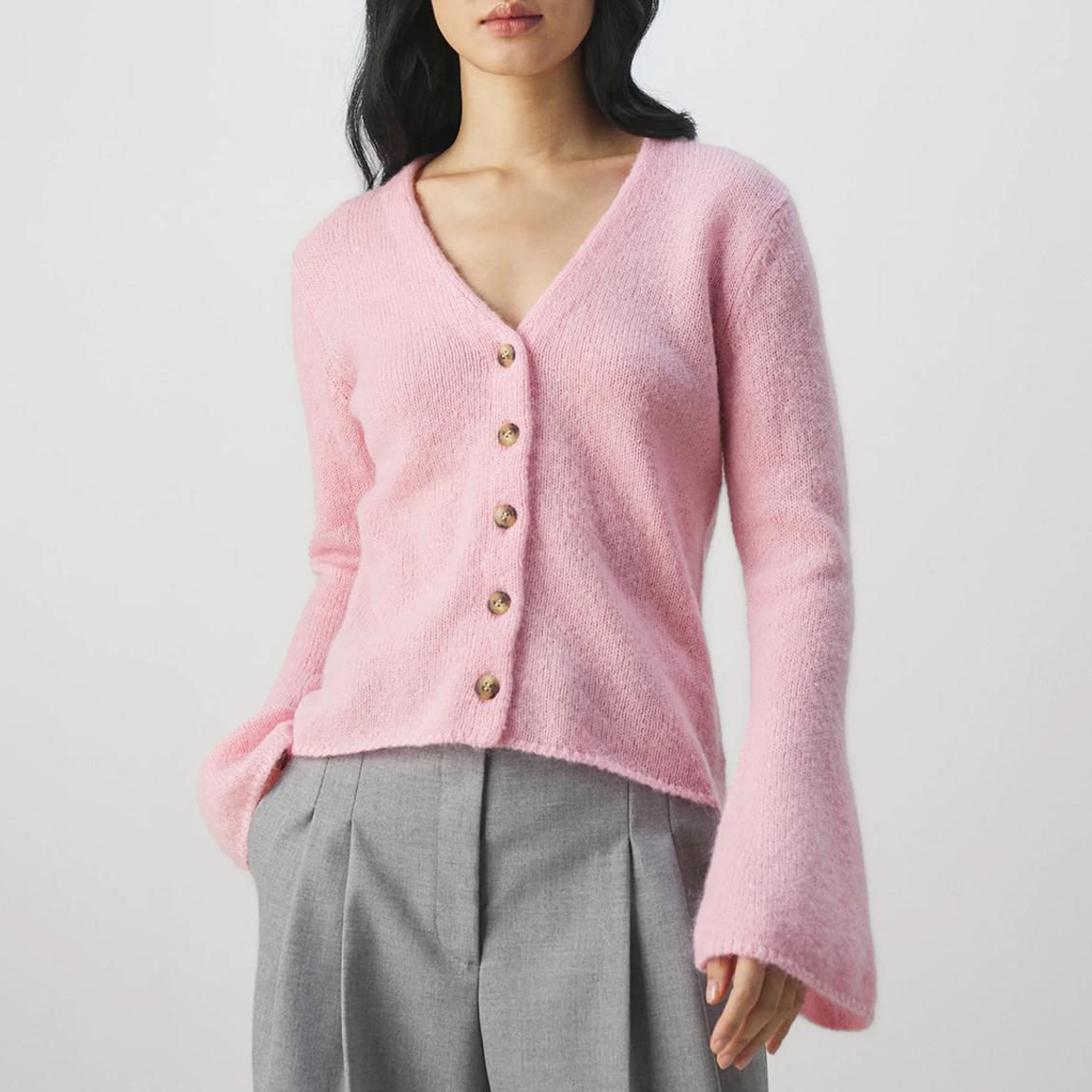 Baby Pink Wool Blend Cirane Cardigan main product photo