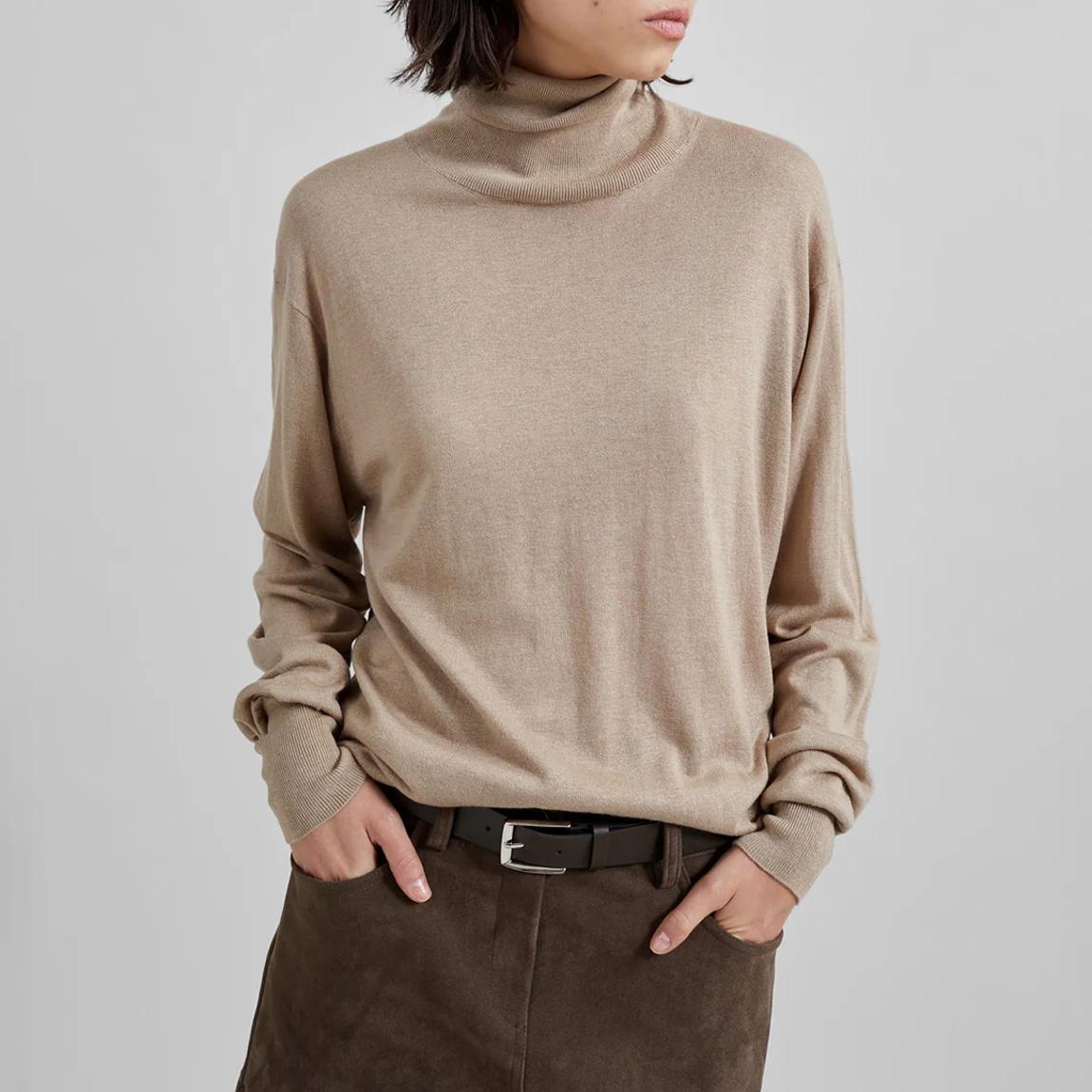 Mushroom Mohsen Wool Silk Blend Jumper main product photo