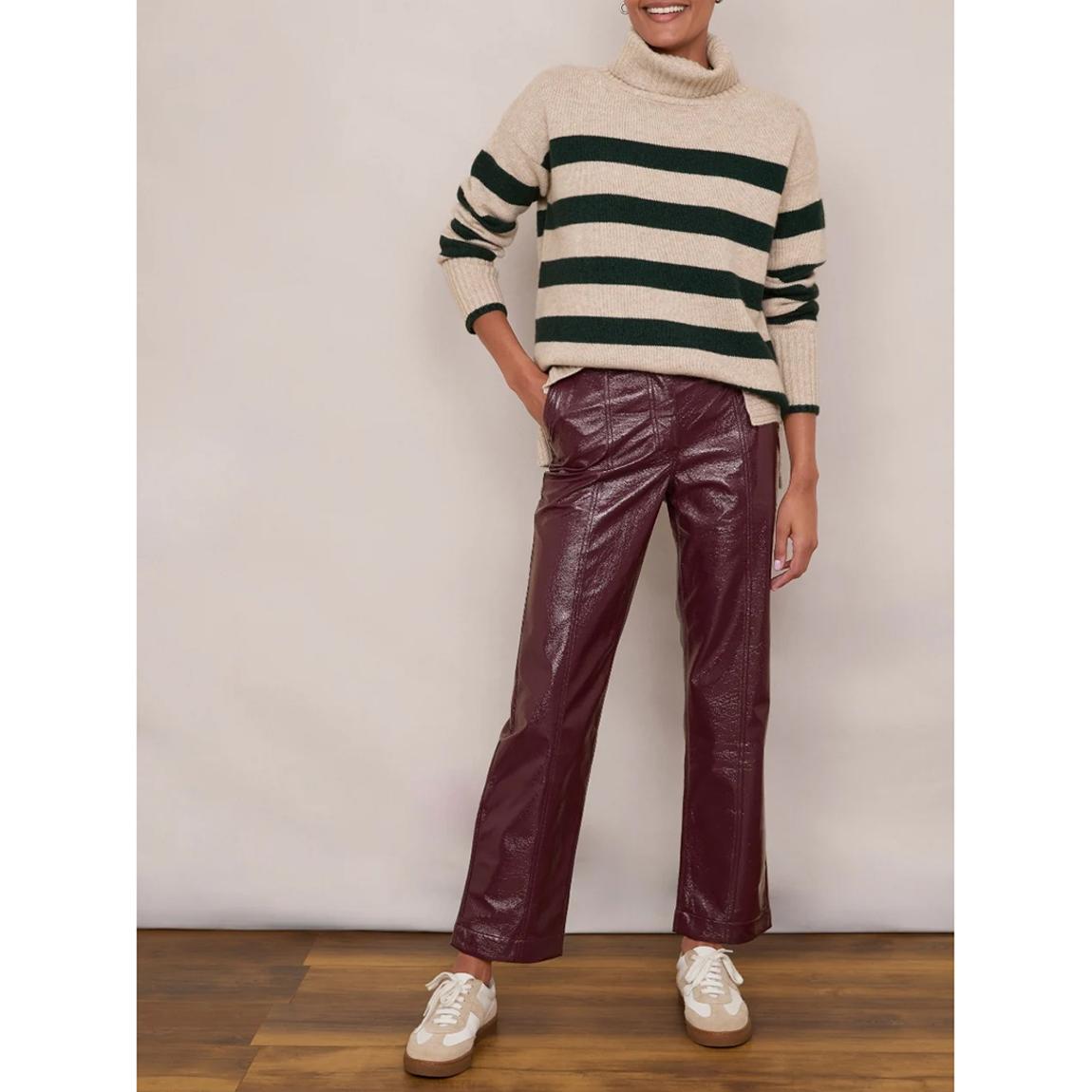 Plum Patent Anne Faux Leather Trouser main product photo
