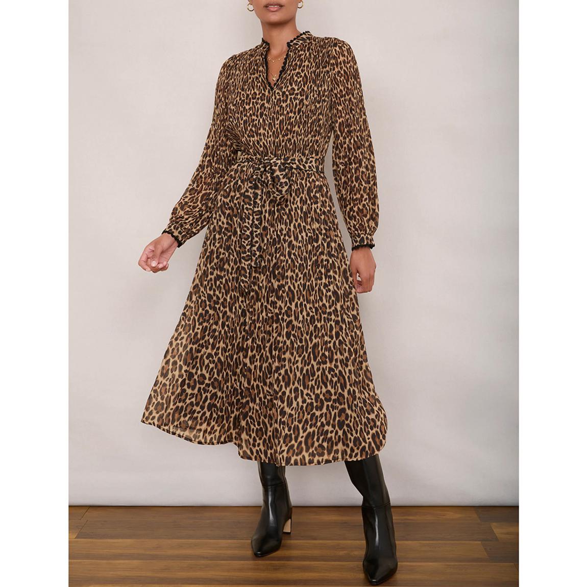 Leopard Posey Plisse Dress main product photo