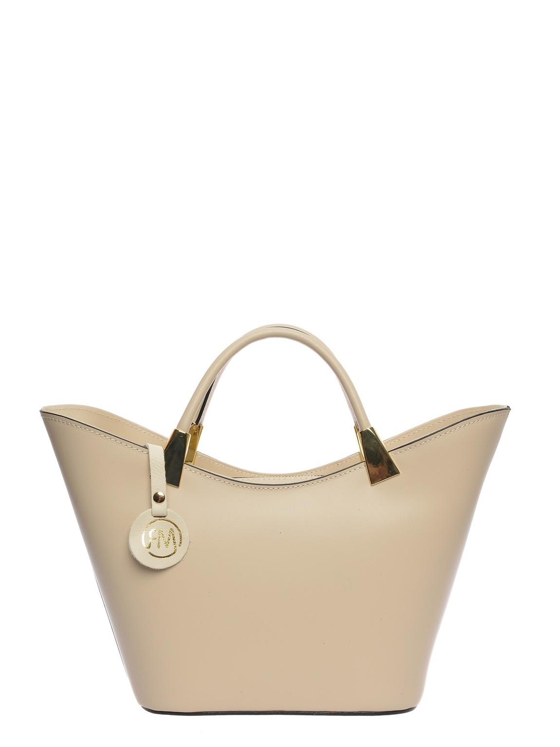 Beige Leather Crossbody By Roberta M main product photo
