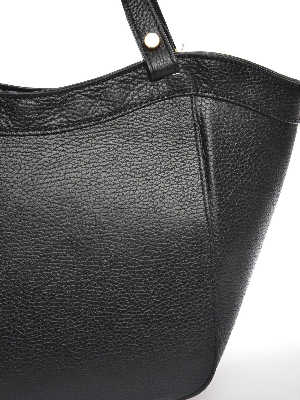 Black Leather Handbag By Roberta M main product photo