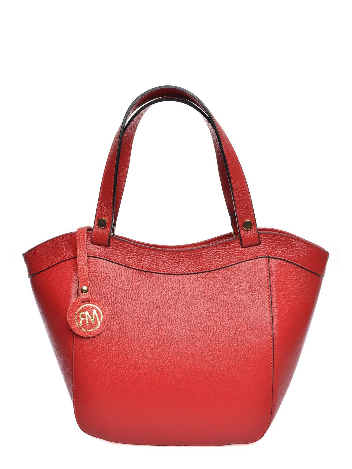 Red Leather Handbag By Roberta M main product photo