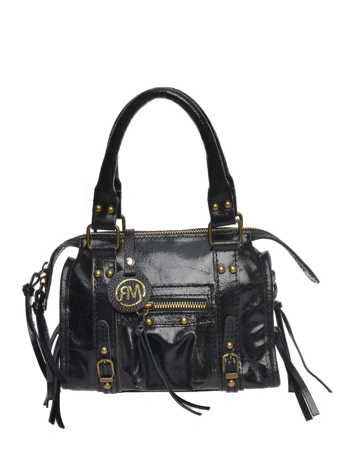 Black Leather Crossbody By Roberta M main product photo