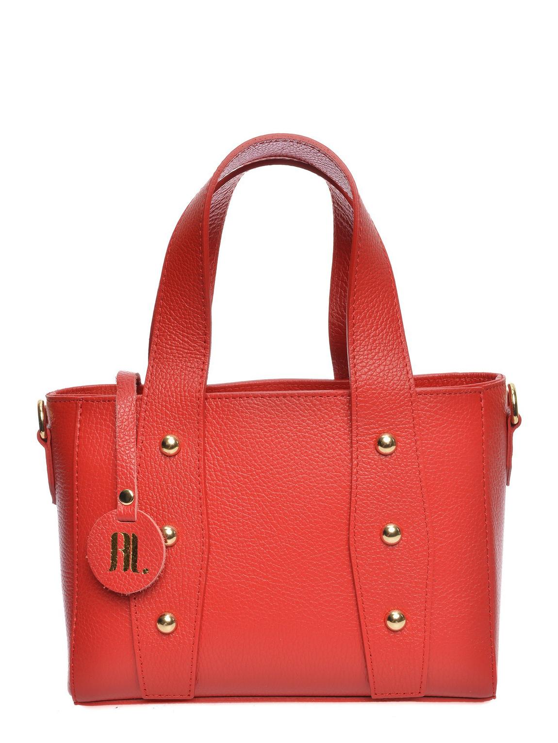 Red Leather Shoudler Bag By Roberta M main product photo