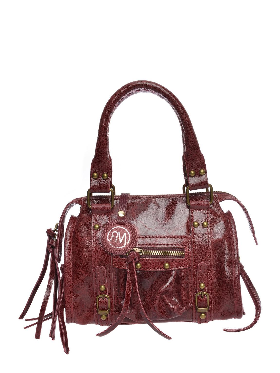 Red Leather Handbag By Roberta M main product photo