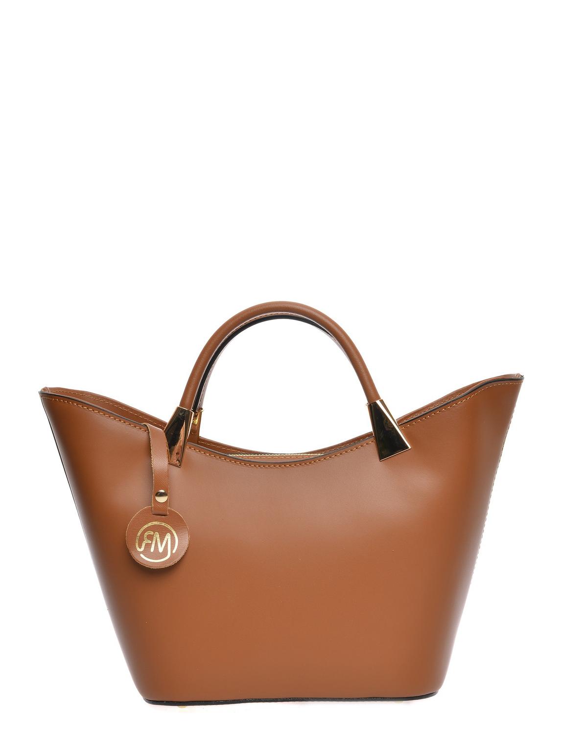 Brown Leather Crossbody Bag By Roberta M main product photo