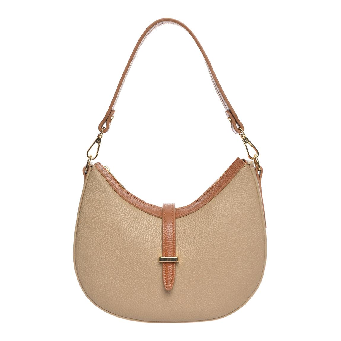 Grey Leather Crossbody Bag By Roberta M main product photo