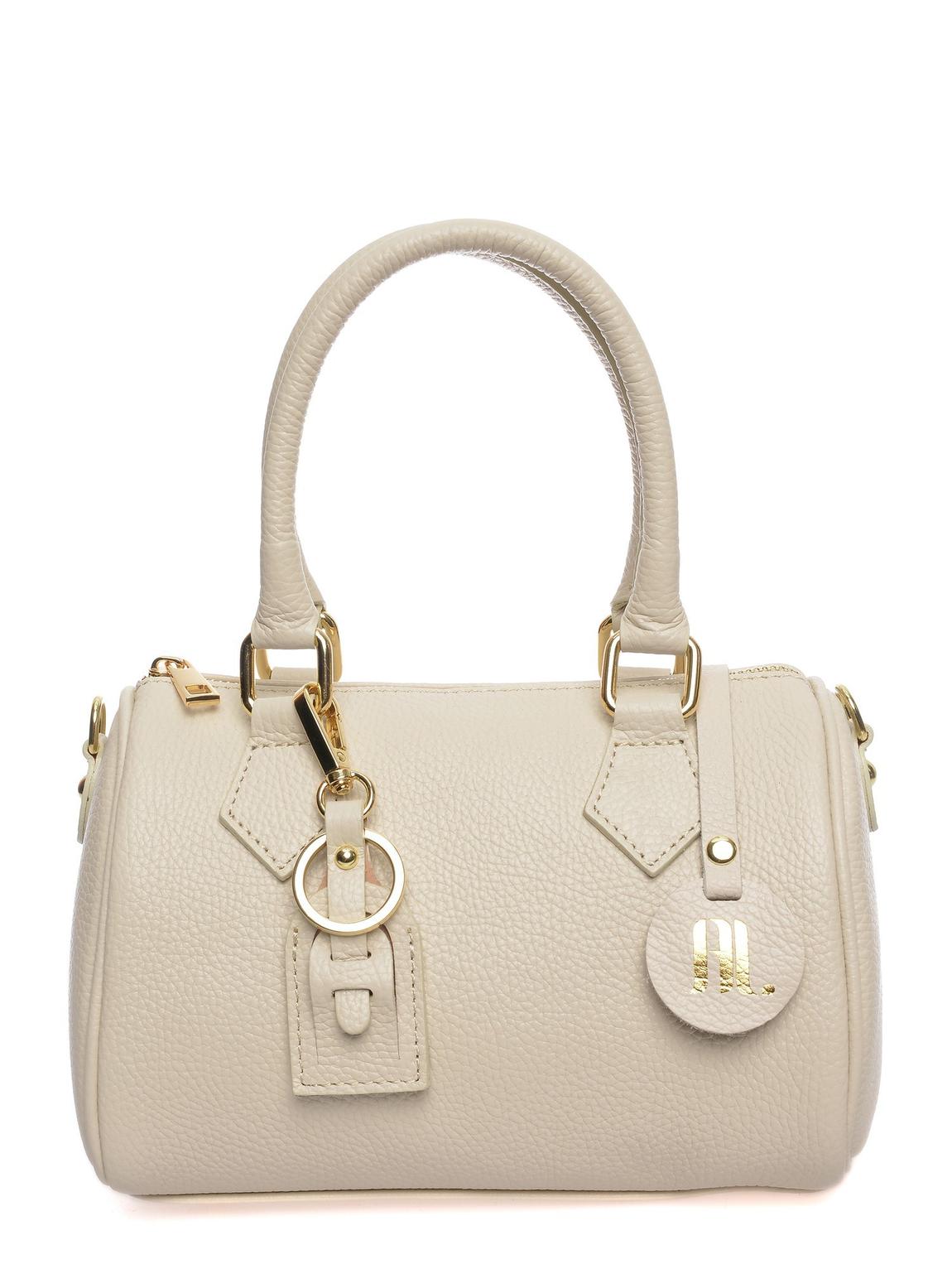 Beige Leather Handbag By Roberta M main product photo