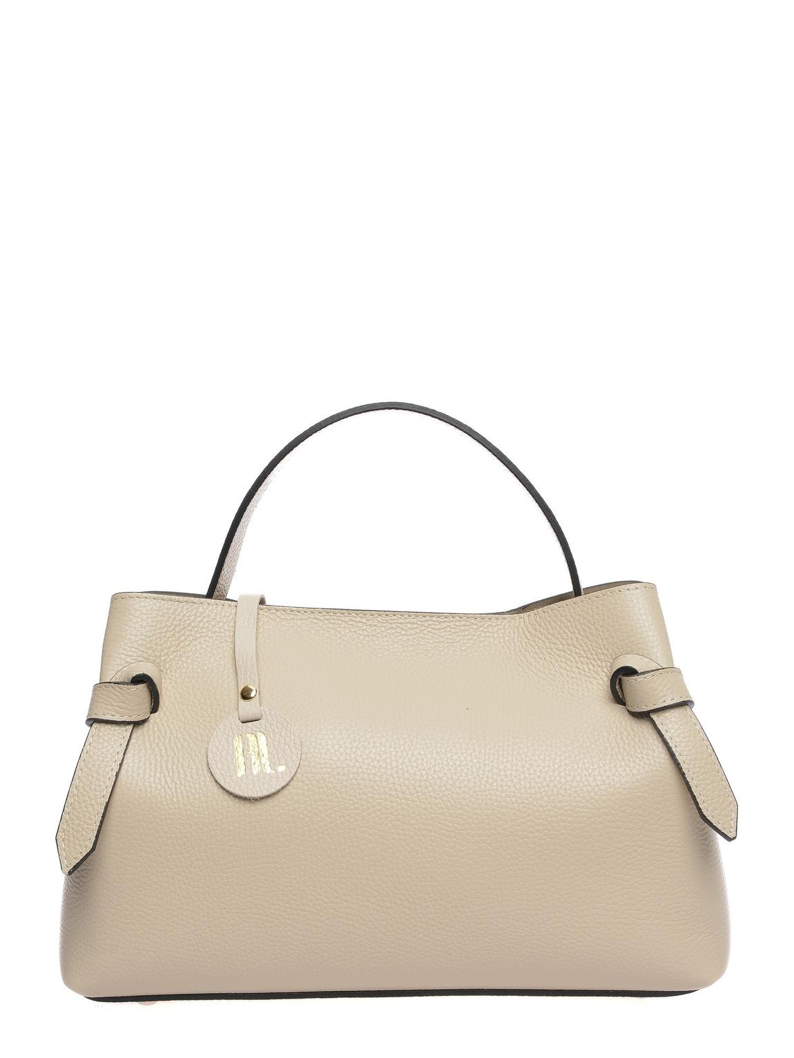 Beige Leather Handbag By Roberta M main product photo