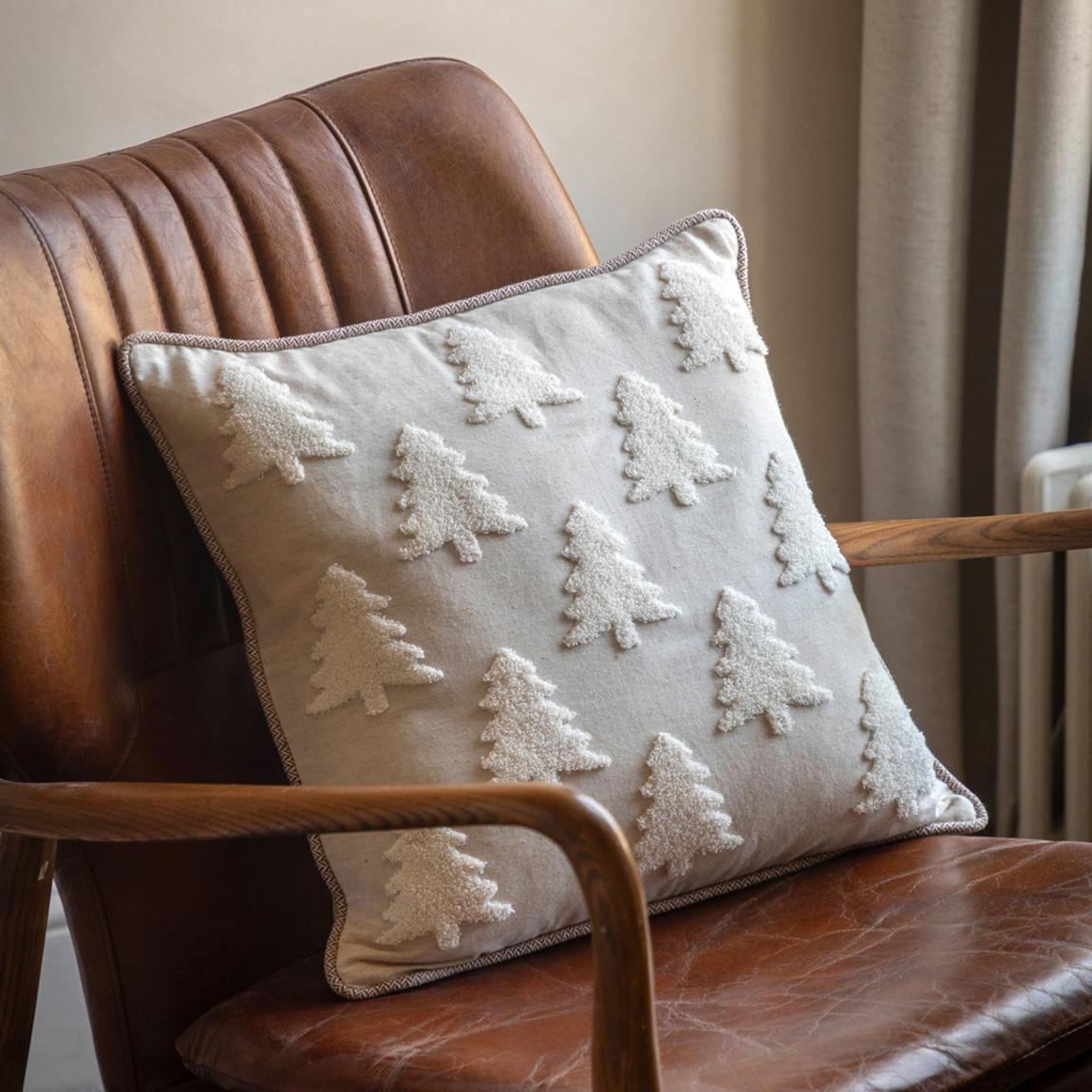 Woodland Embroidered Tree 45x45cm Cushion main product photo