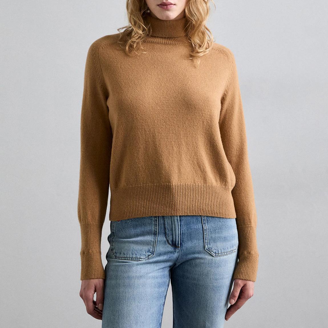 Tan Wool Polo Neck Jumper main product photo