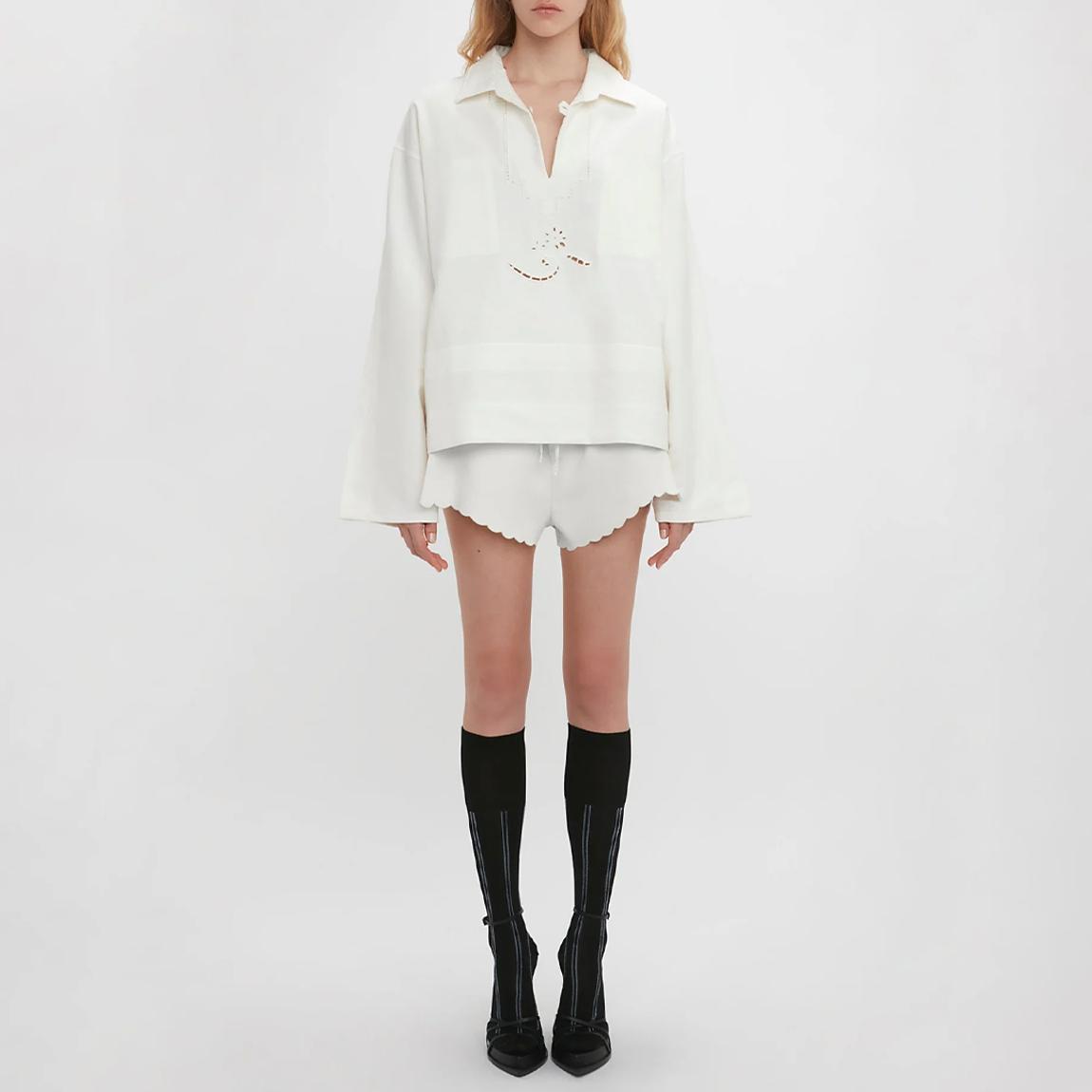 White Embroidered Blouse main product photo