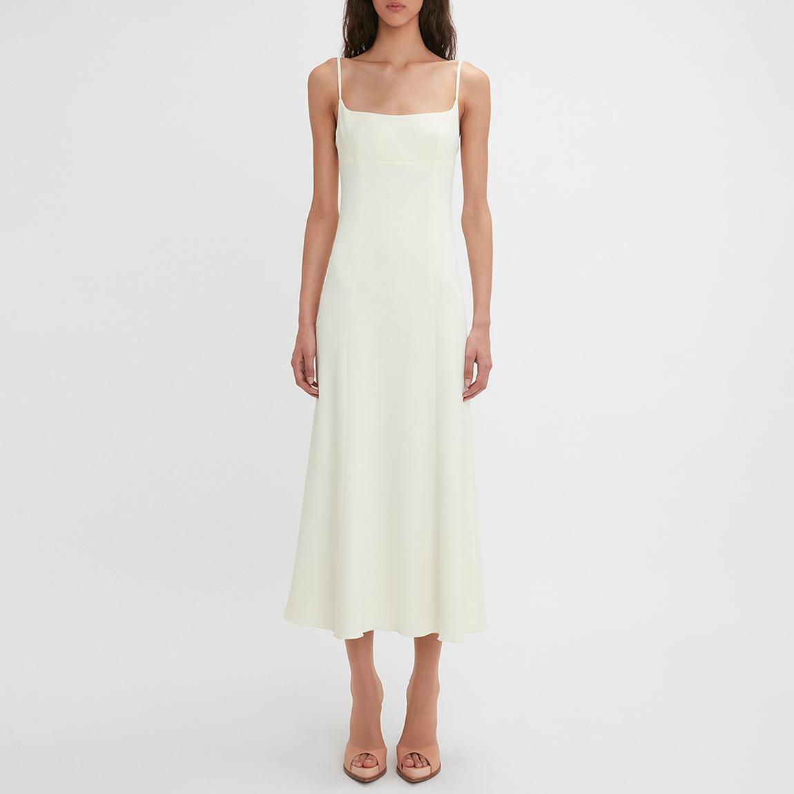 Cream Panelled Drape Cami Dress main product photo