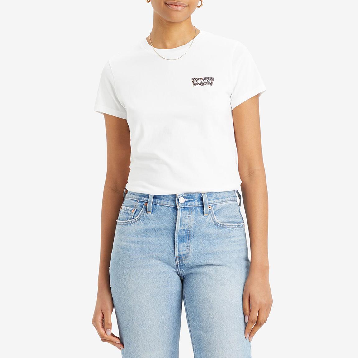 White Printed Logo Cotton T-Shirt main product photo