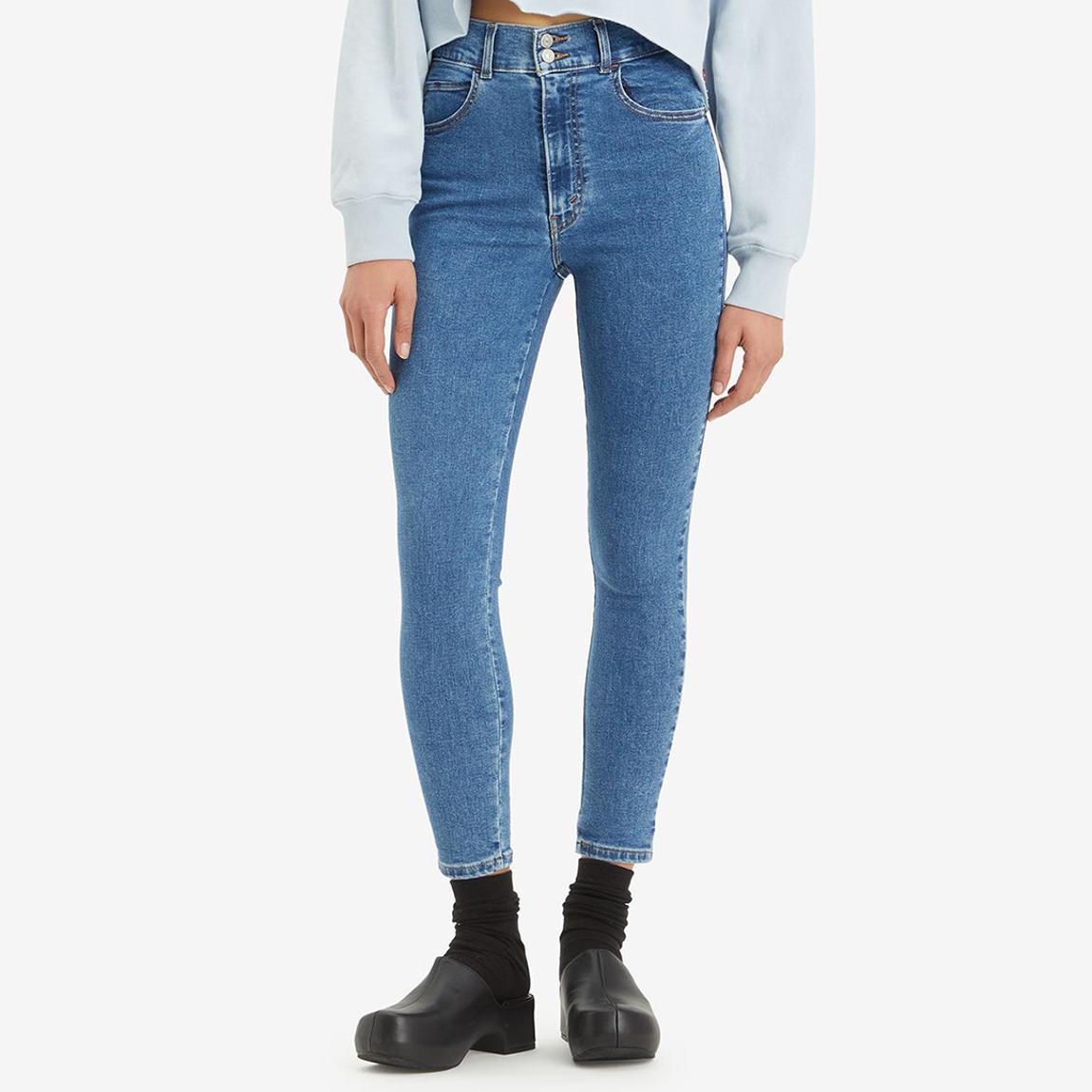 Blue Retro High Skinny Jeans main product photo