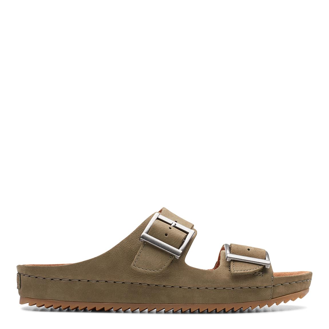 Olive Brookleigh Sun Nubuck Flat Sandals main product photo