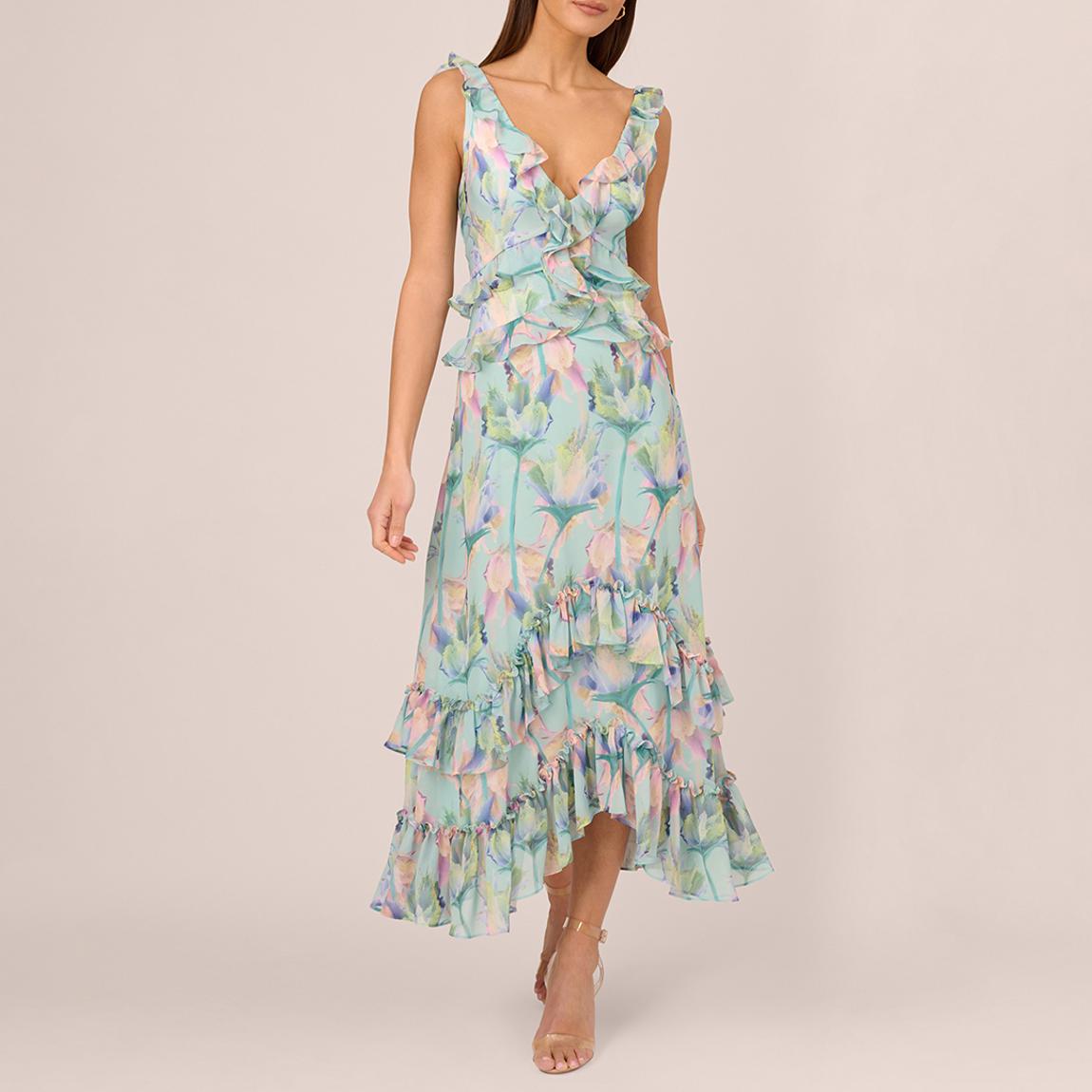 Multi Printed Ruffle Tier Maxi Dress main product photo