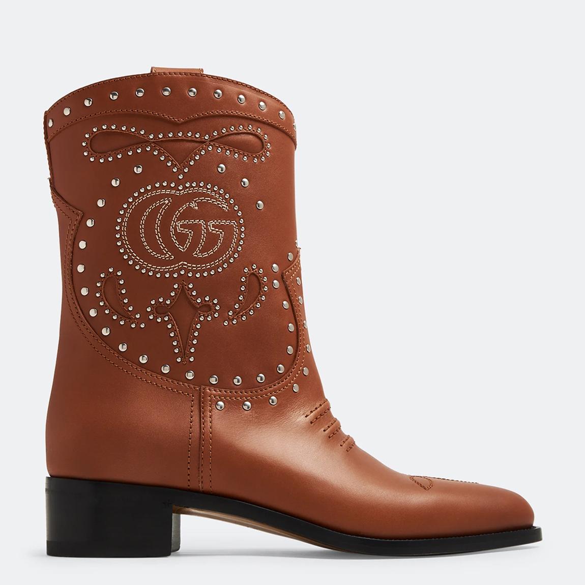 Women's Delma Embellished Leather Cowboy Boots main product photo