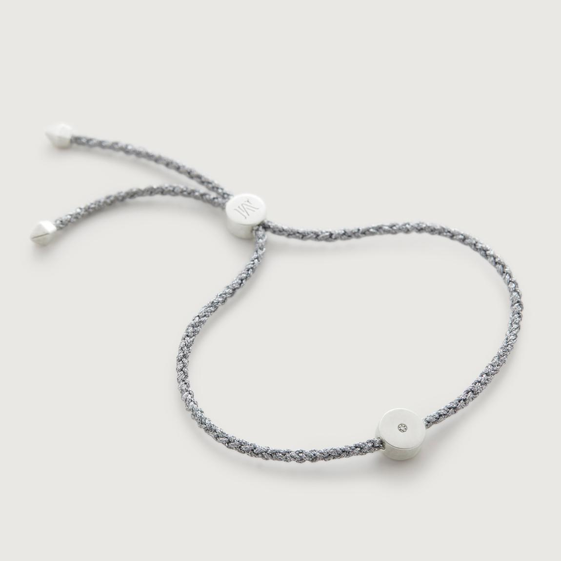 Silver Linear Solo Friendship Diamond Bracelet main product photo
