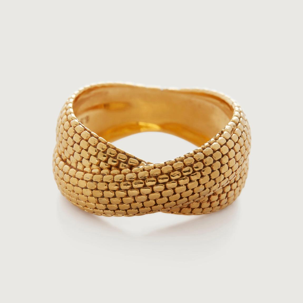 Gold Heirloom Woven Cross Ring main product photo