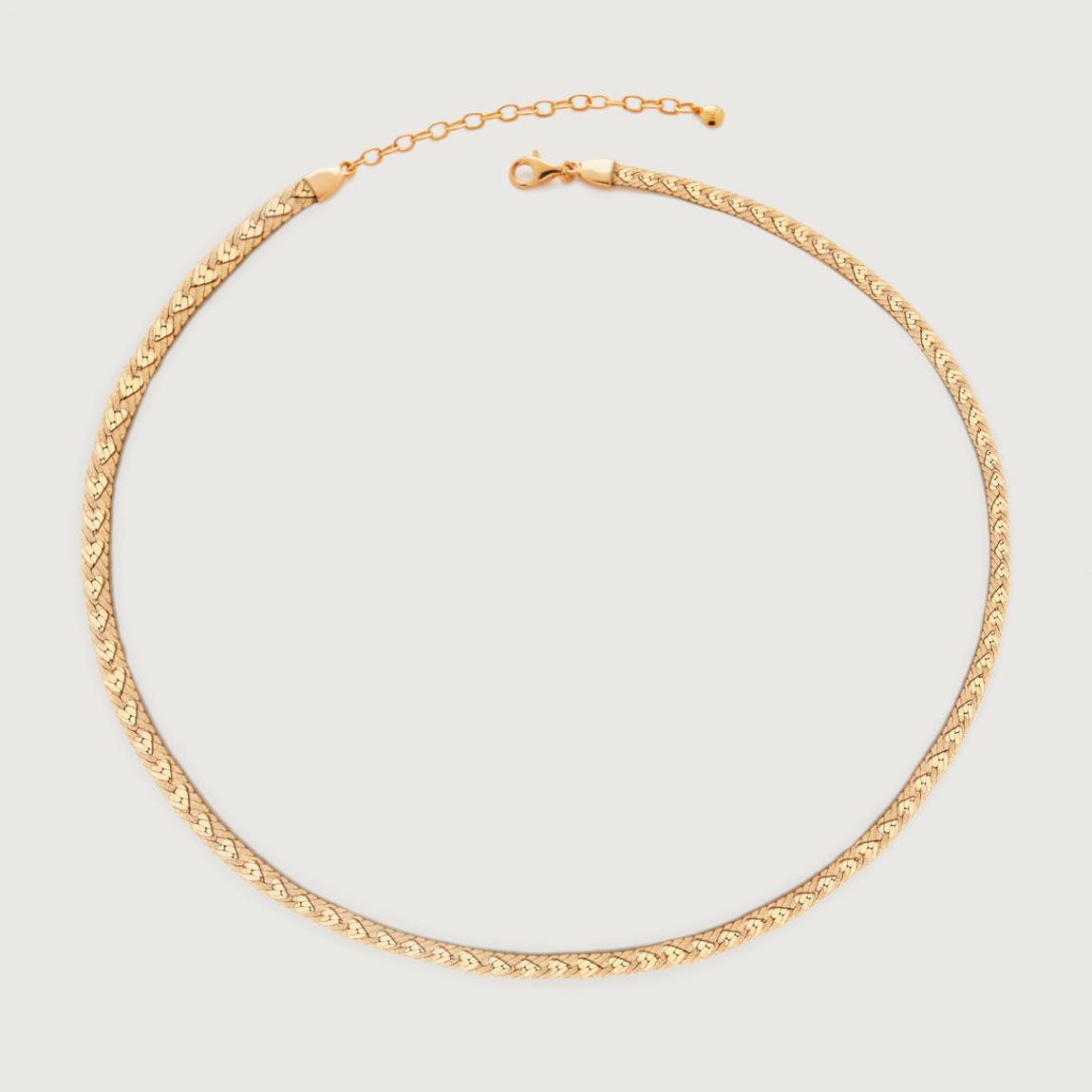 Gold Plated Heart Snake Choker Necklace main product photo