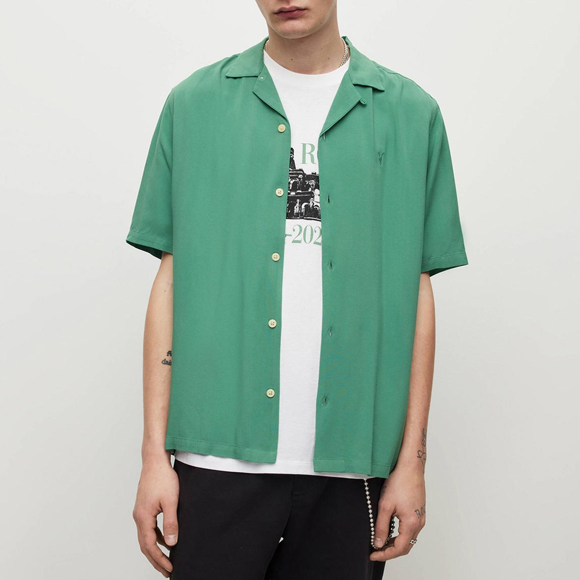 Green Venice Ramskull Short Sleeve Shirt main product photo