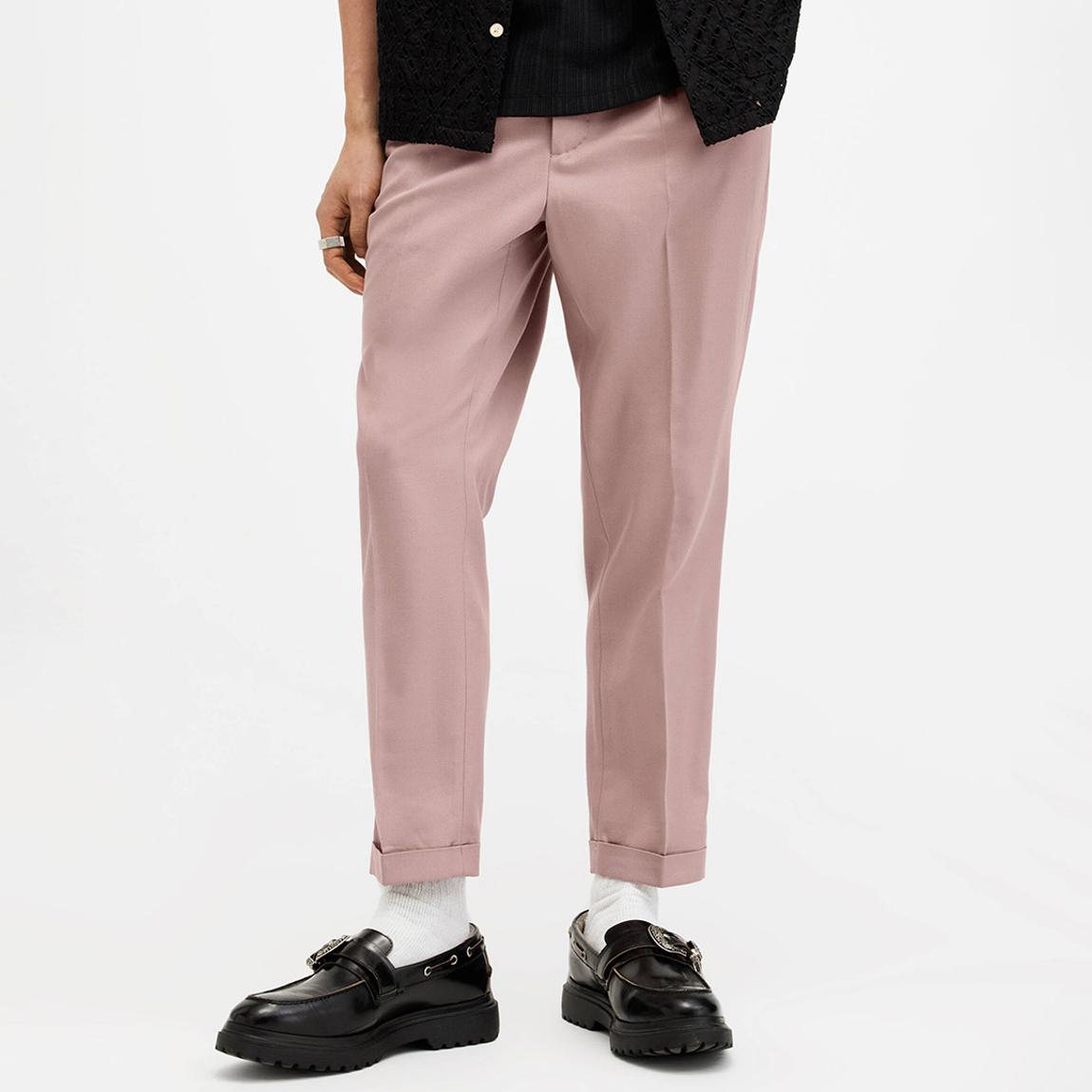 Pink Tallis Straight Crop Chino Trousers main product photo