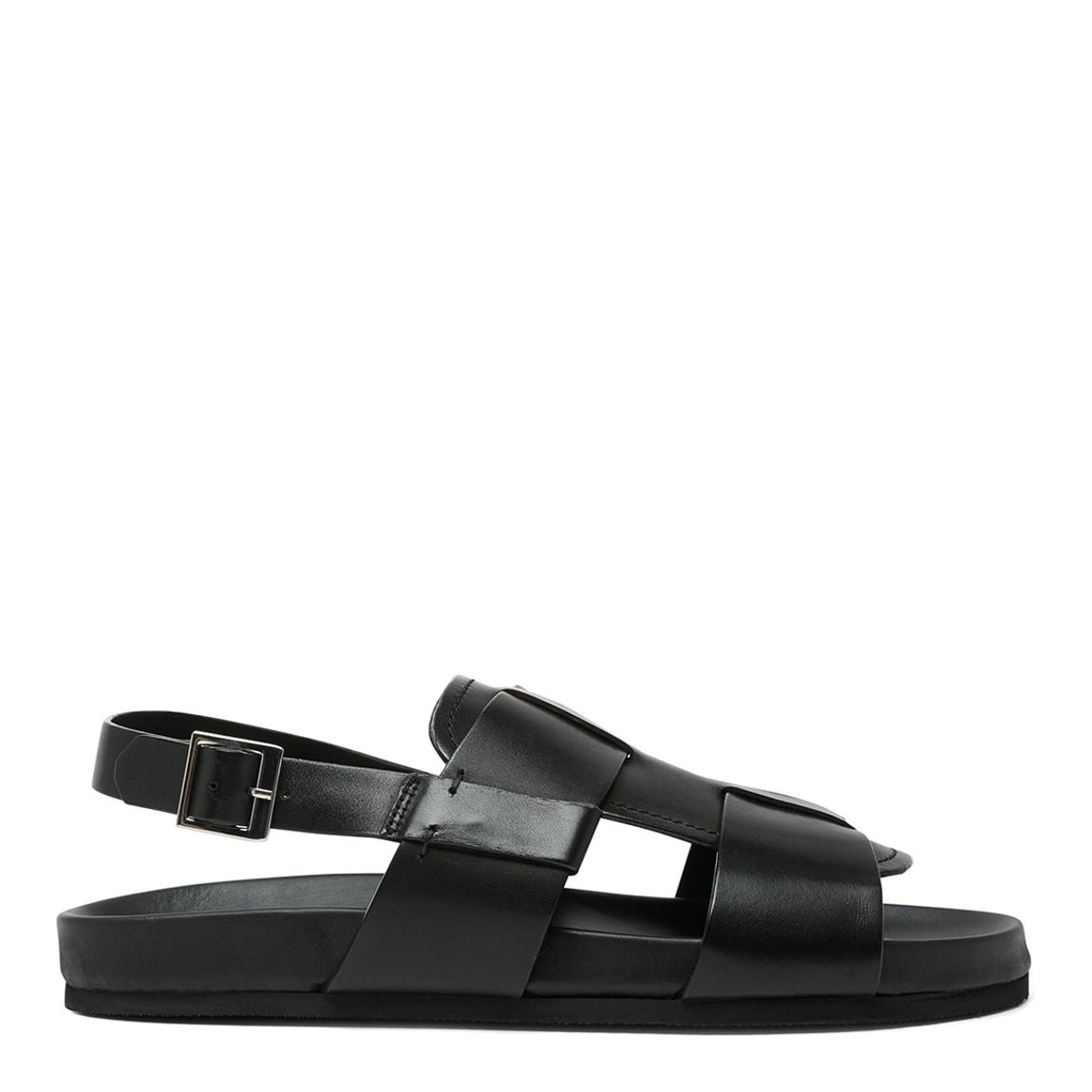 Men's Black Wiley Leather Sandals main product photo