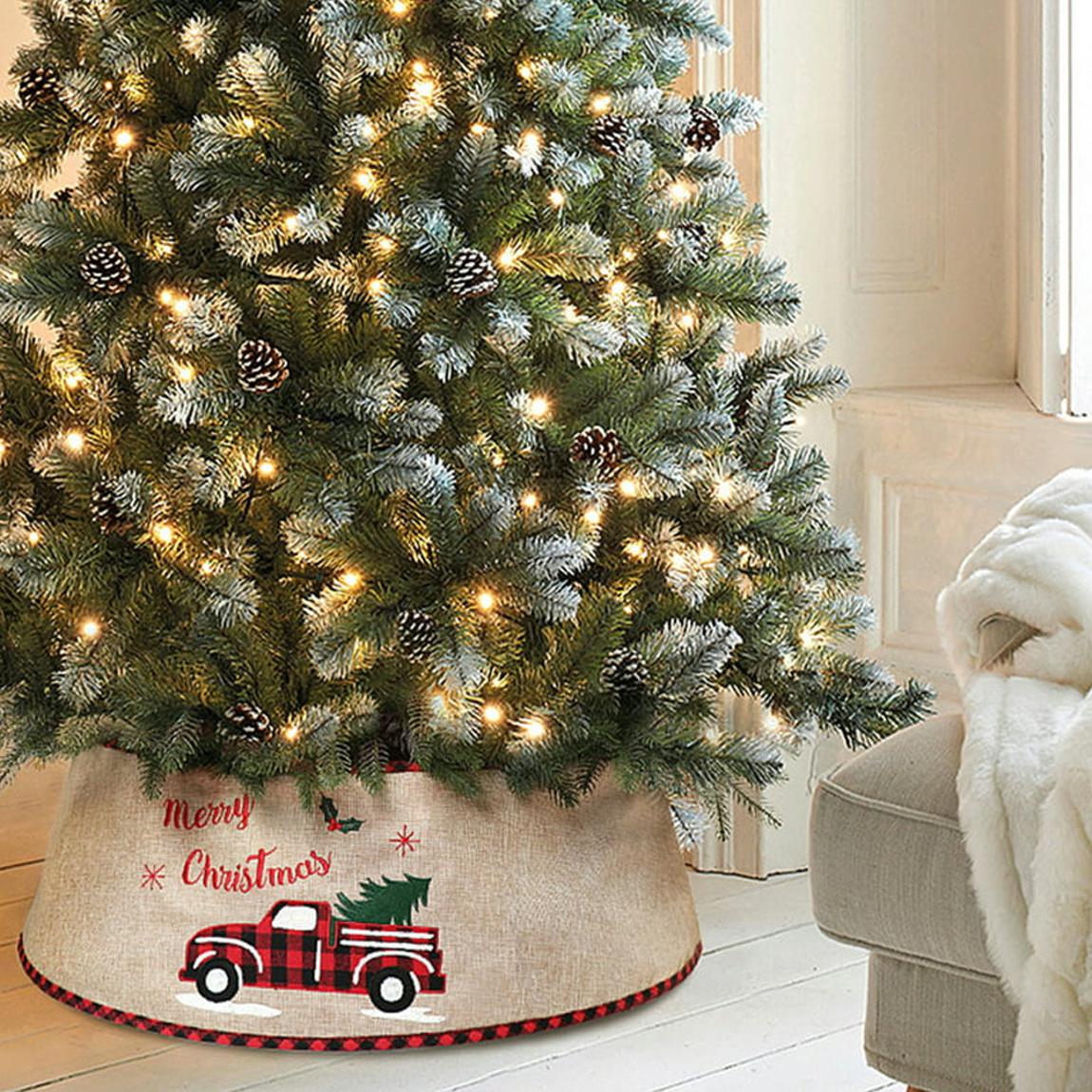 Circle Burlap Christmas Tree Collar main product photo
