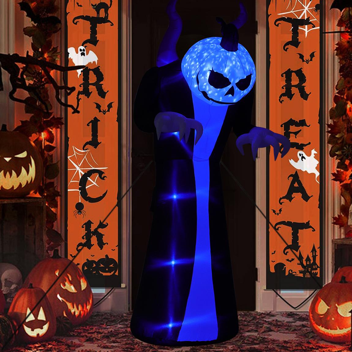 Halloween Inflatable Raising Hands Ghost with LED Lights main product photo
