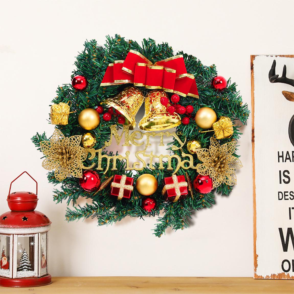 Artificial Christmas Wreath with Baubles Bells main product photo