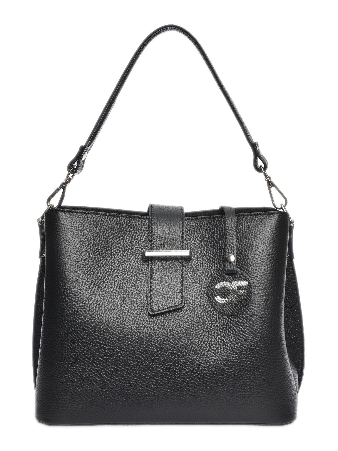 Black Italian Leather Handbag main product photo
