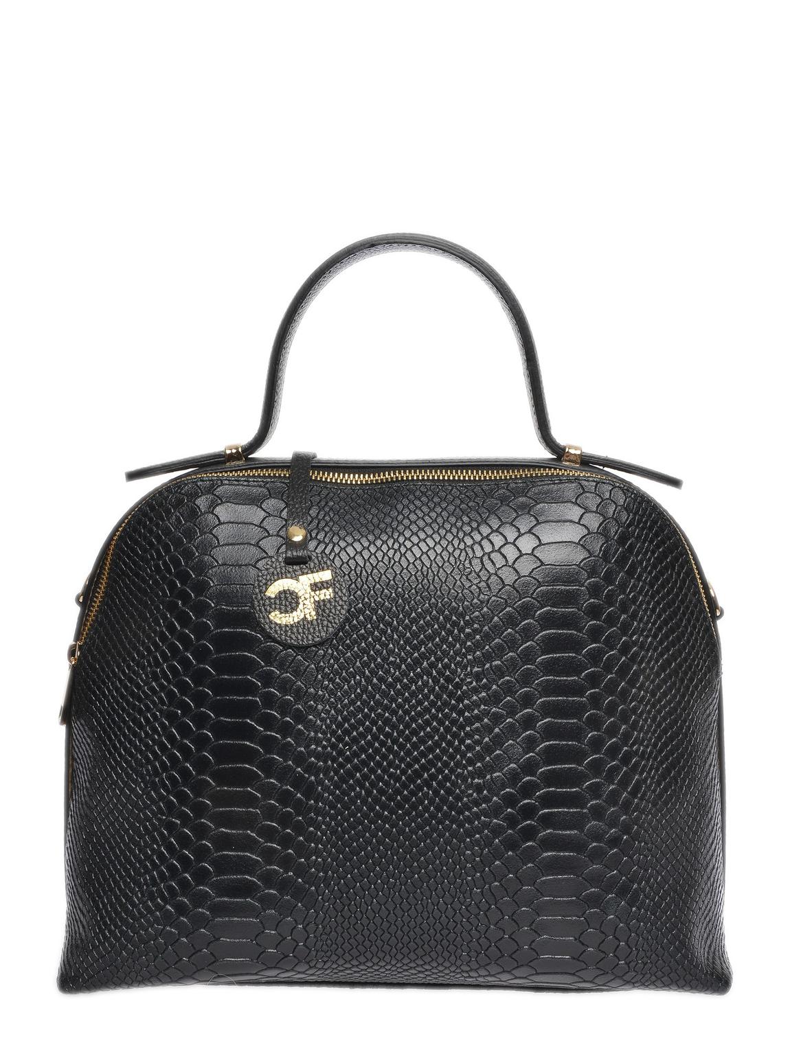 Black Italian Leather Handbag main product photo