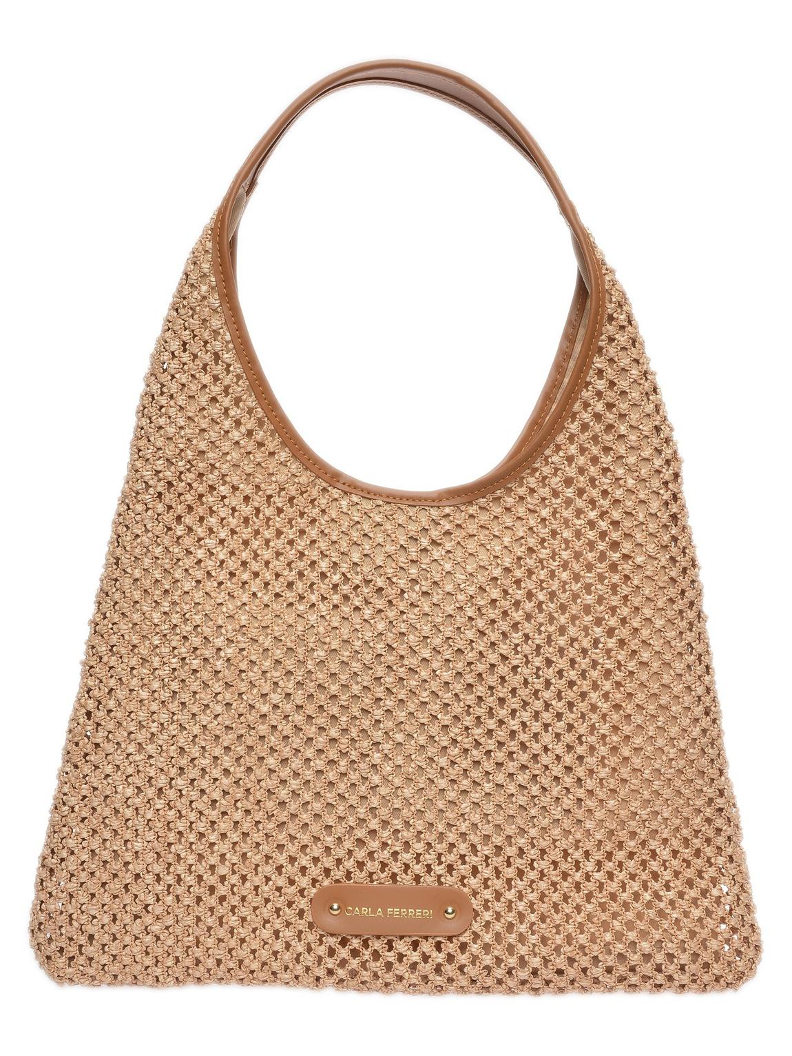 Brown Italian Leather Beach Bag main product photo