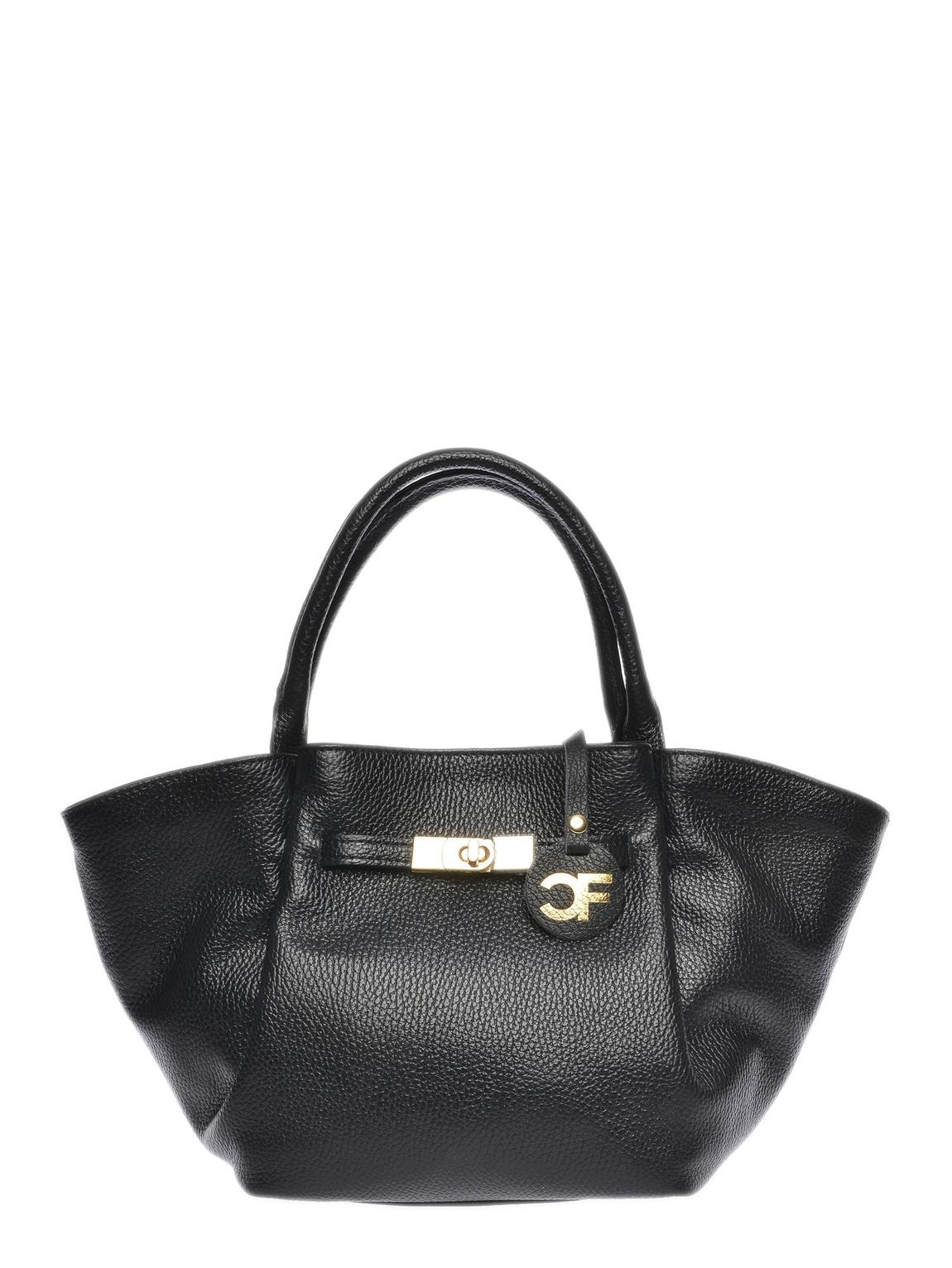 Black Italian Leather Handbag main product photo