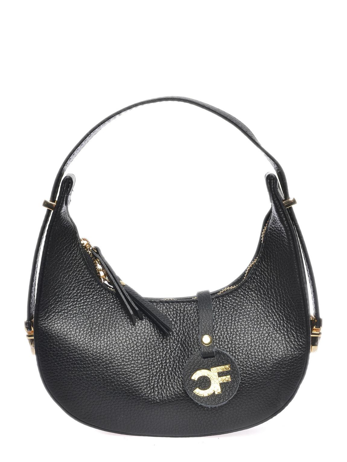 Black Italian Leather Handbag main product photo