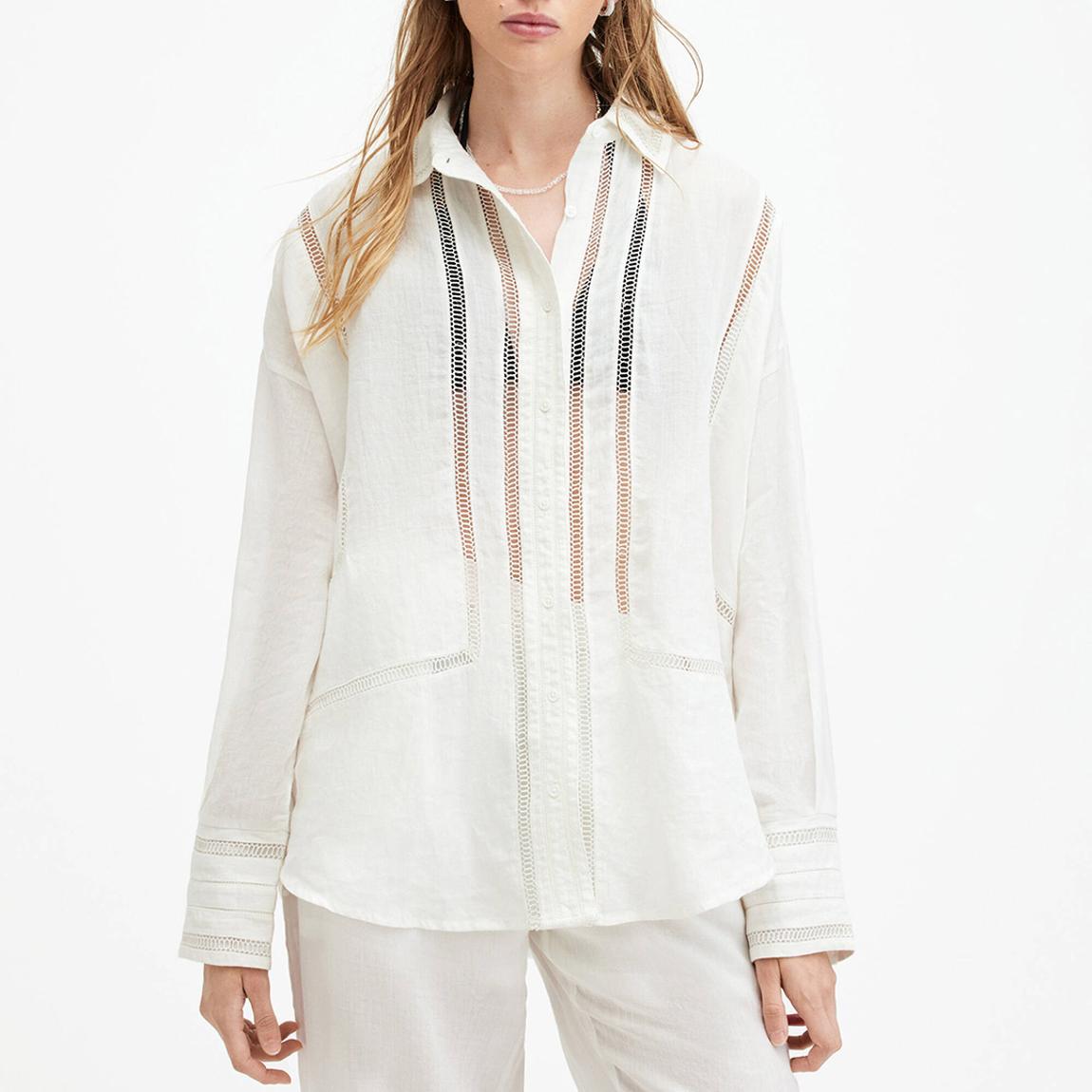 White Jade Linen Relaxed Fit Shirt