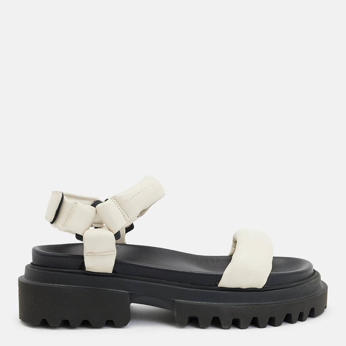 Ecru Helium Velcro Leather Sandals main product photo