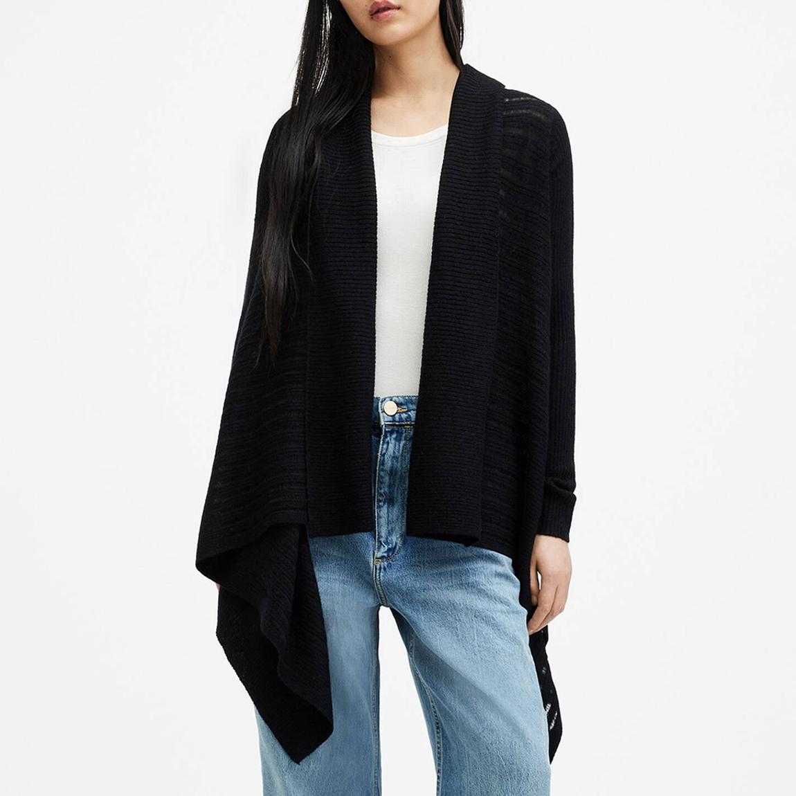 Black Harley Loose Wool Blend Cardigan main product photo