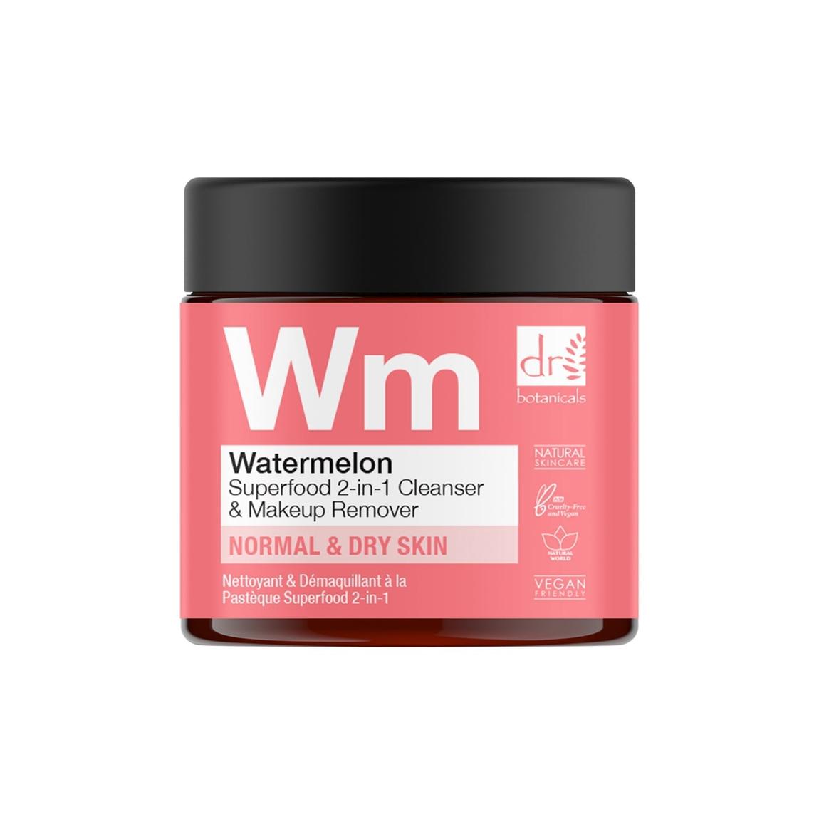 Dr Botanicals Watermelon Superfood 2-In-1 Cleanser & Makeup Remover 60ml main product photo