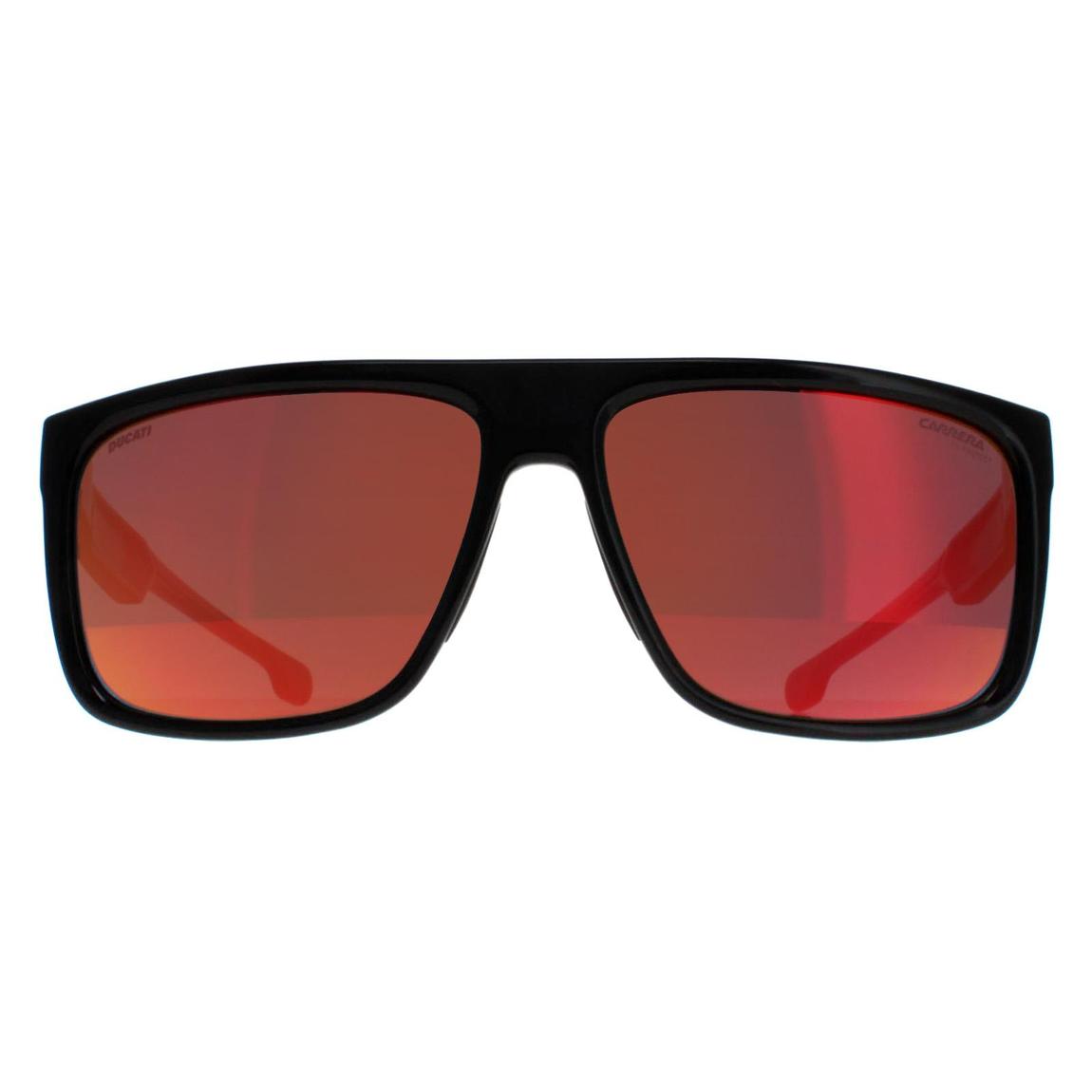 Black Red Rectangular Sunglasses 57mm main product photo