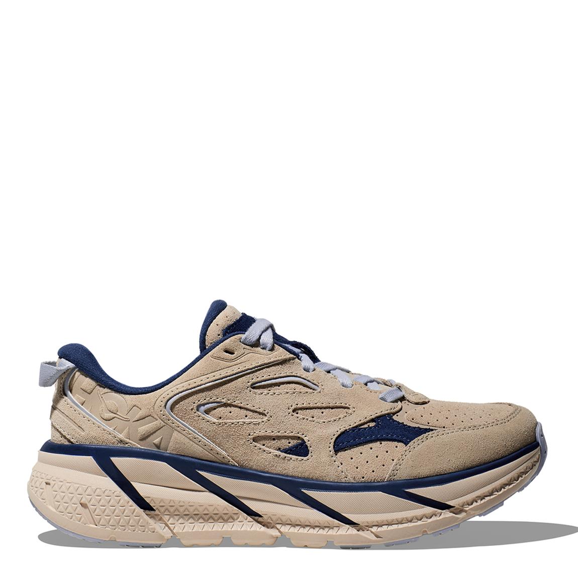 Unisex Beige/Blue Clifton L Suede Trainers main product photo