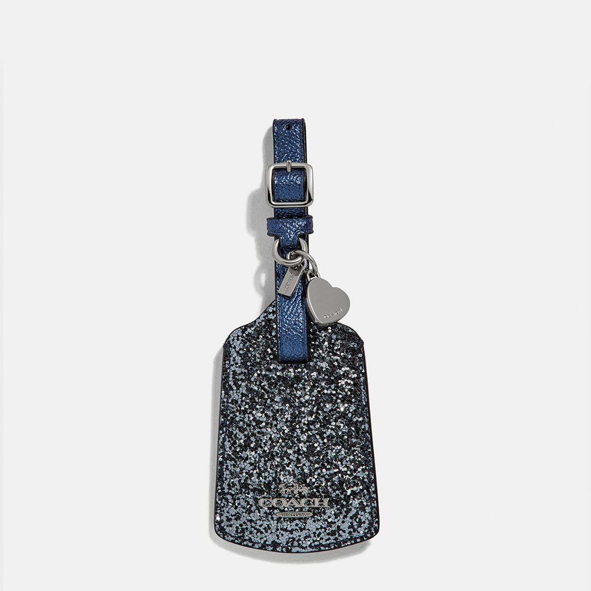 Blue Gunmetal Glitter Luggage Tag main product photo